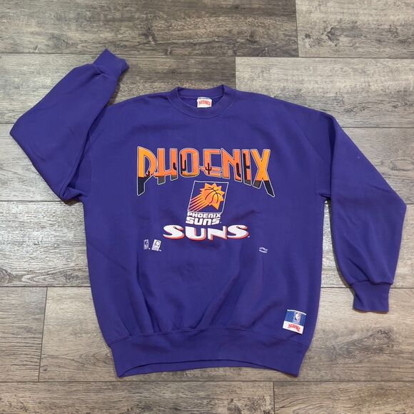 RARE! Vintage 1991 Nutmeg Mills Phoenix Suns Purple Sweatshirt Made in USA - XL - Picture 1 of 10